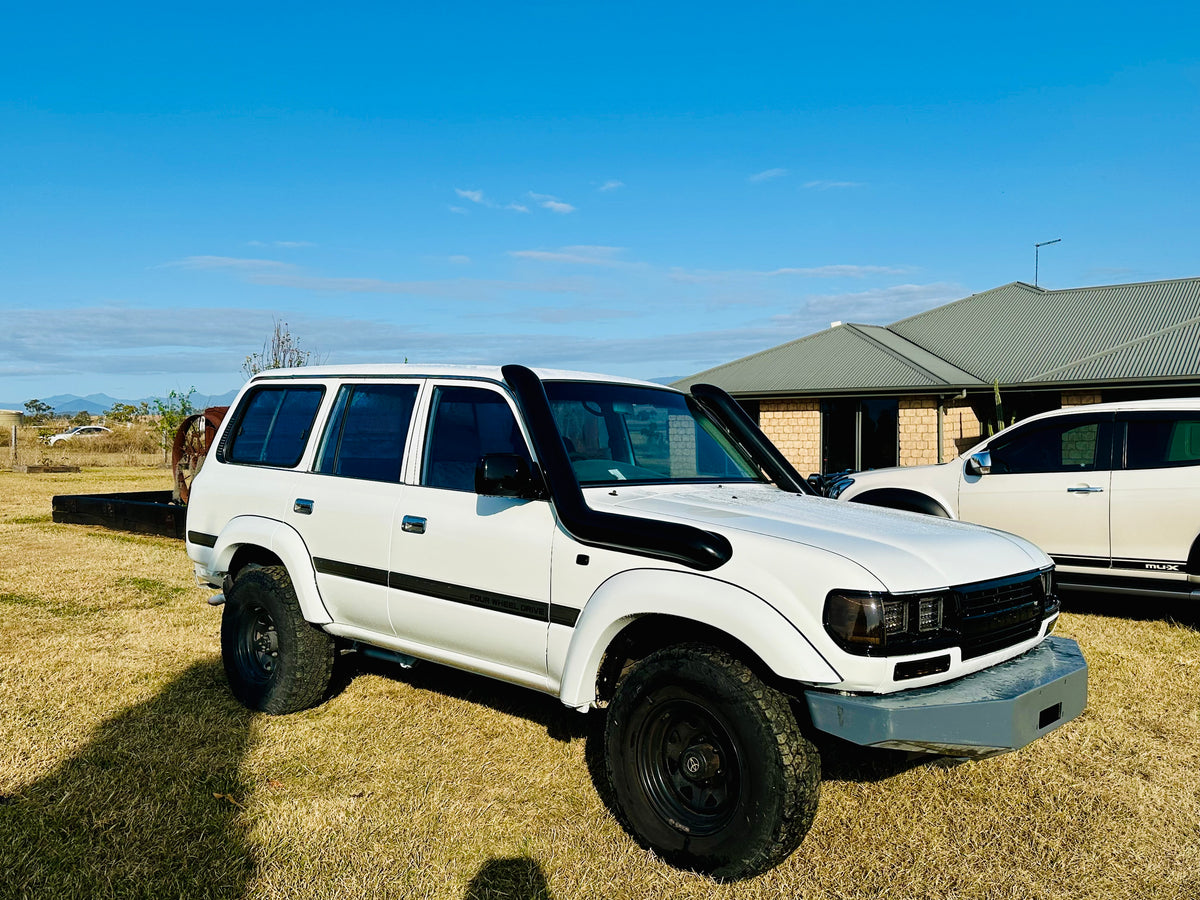 Toyota Landcruiser - 80 Series - 5" DUAL Snorkels - Basic Weld Powder Coated