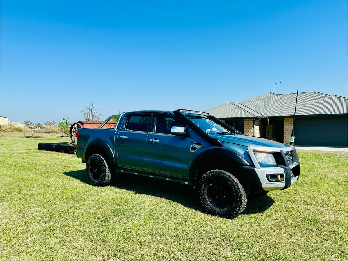 Ford PX Ranger (3.2Lt) - Mid Entry DUAL Snorkels - Seamless Powder Coated