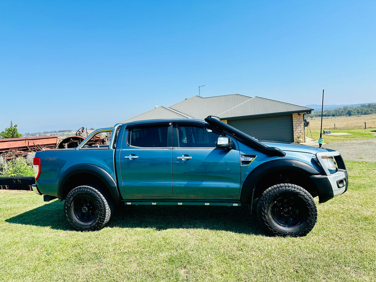 Ford PX Ranger (3.2Lt) - Mid Entry DUAL Snorkels - Seamless Powder Coated