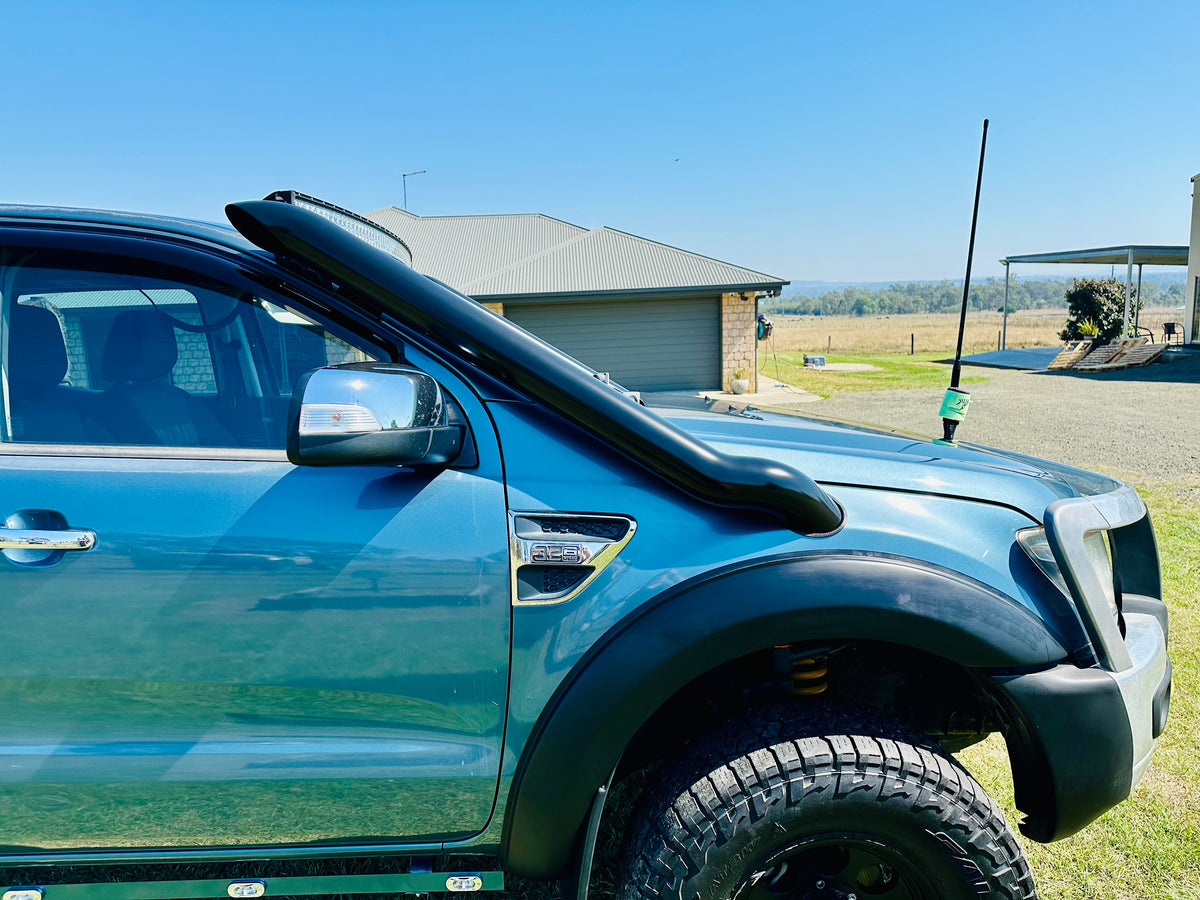 Ford PX Ranger (3.2Lt) - Mid Entry DUAL Snorkels - Seamless Powder Coated