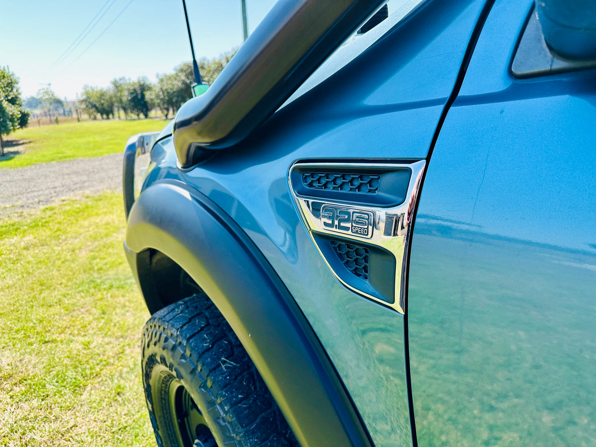 Ford PX Ranger (3.2Lt) - Mid Entry DUAL Snorkels - Seamless Powder Coated