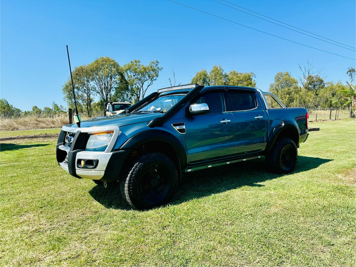 Ford PX Ranger (3.2Lt) - Mid Entry DUAL Snorkels - Seamless Powder Coated