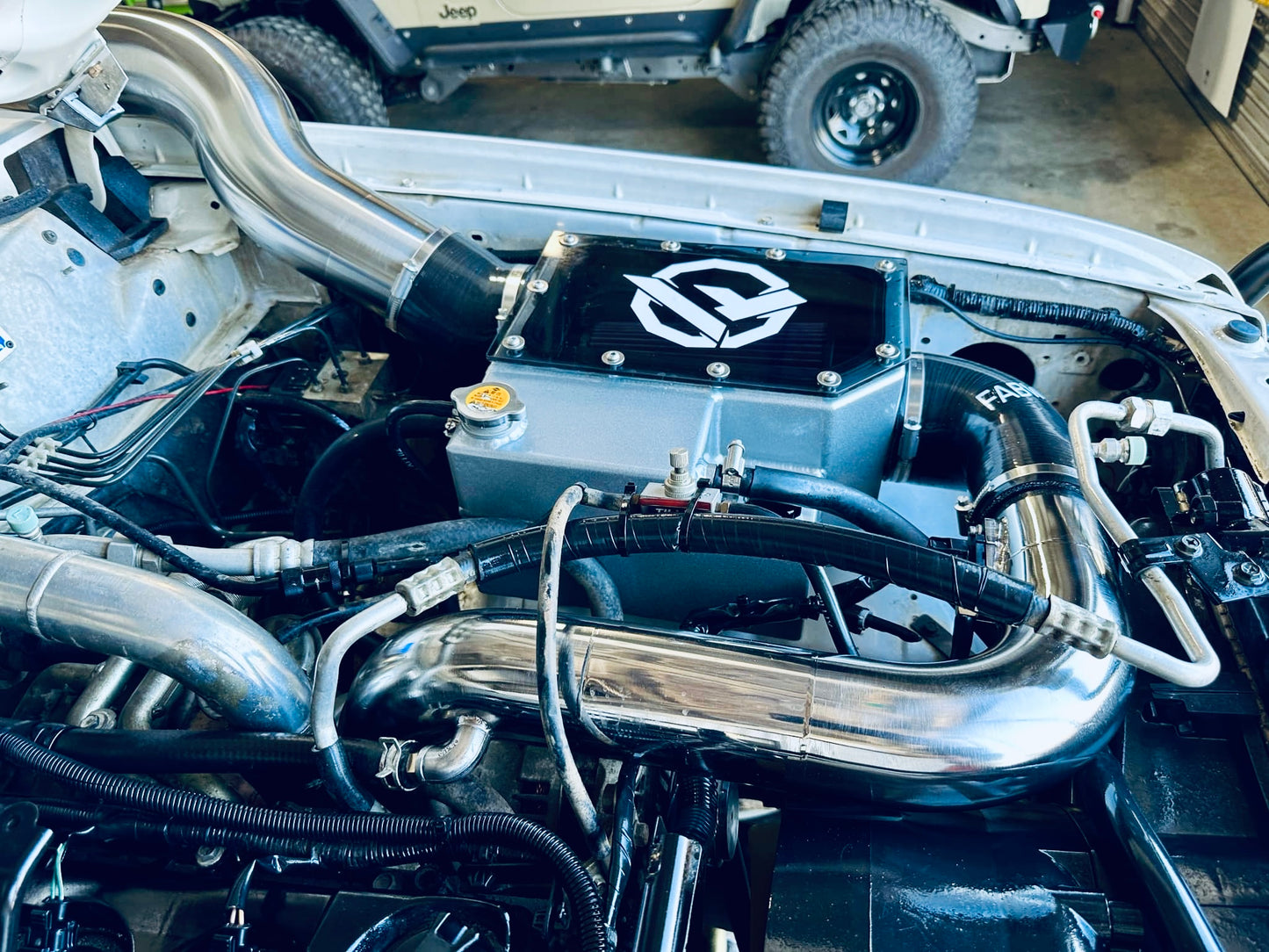 Nissan Patrol GU - Seamless Polished Bonnet Entry Snorkel & Airbox/Intake - Package