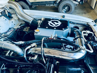 Nissan Patrol GU - Seamless Polished Bonnet Entry Snorkel & Airbox/Intake - Package
