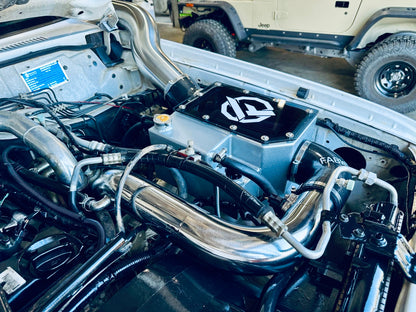 Nissan Patrol GU - Seamless Polished Bonnet Entry Snorkel & Airbox/Intake - Package