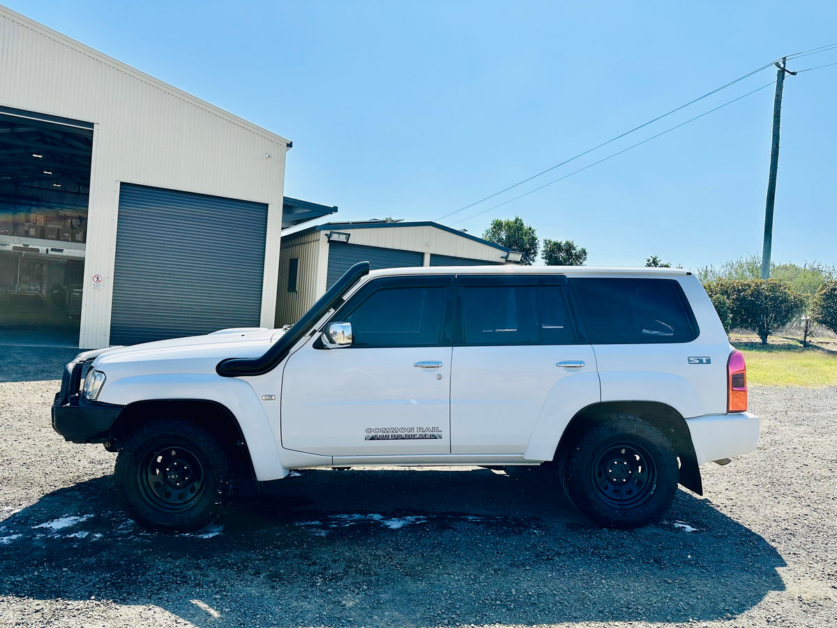 Nissan Patrol GU S1-4 - Cover up / Rounded Guard Entry Snorkel - Basic Weld Powder Coated