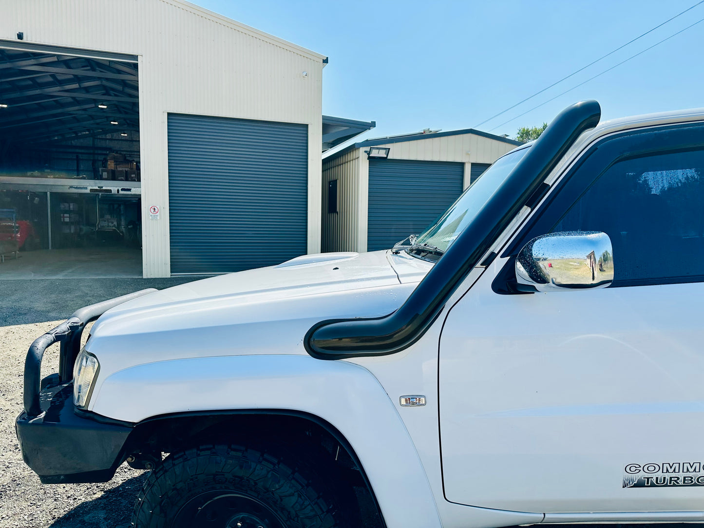 Nissan Patrol GU TB45 & TB48 - Petrol - Cover Up/Rounded Guard Entry Snorkel - Basic Weld Powder Coated