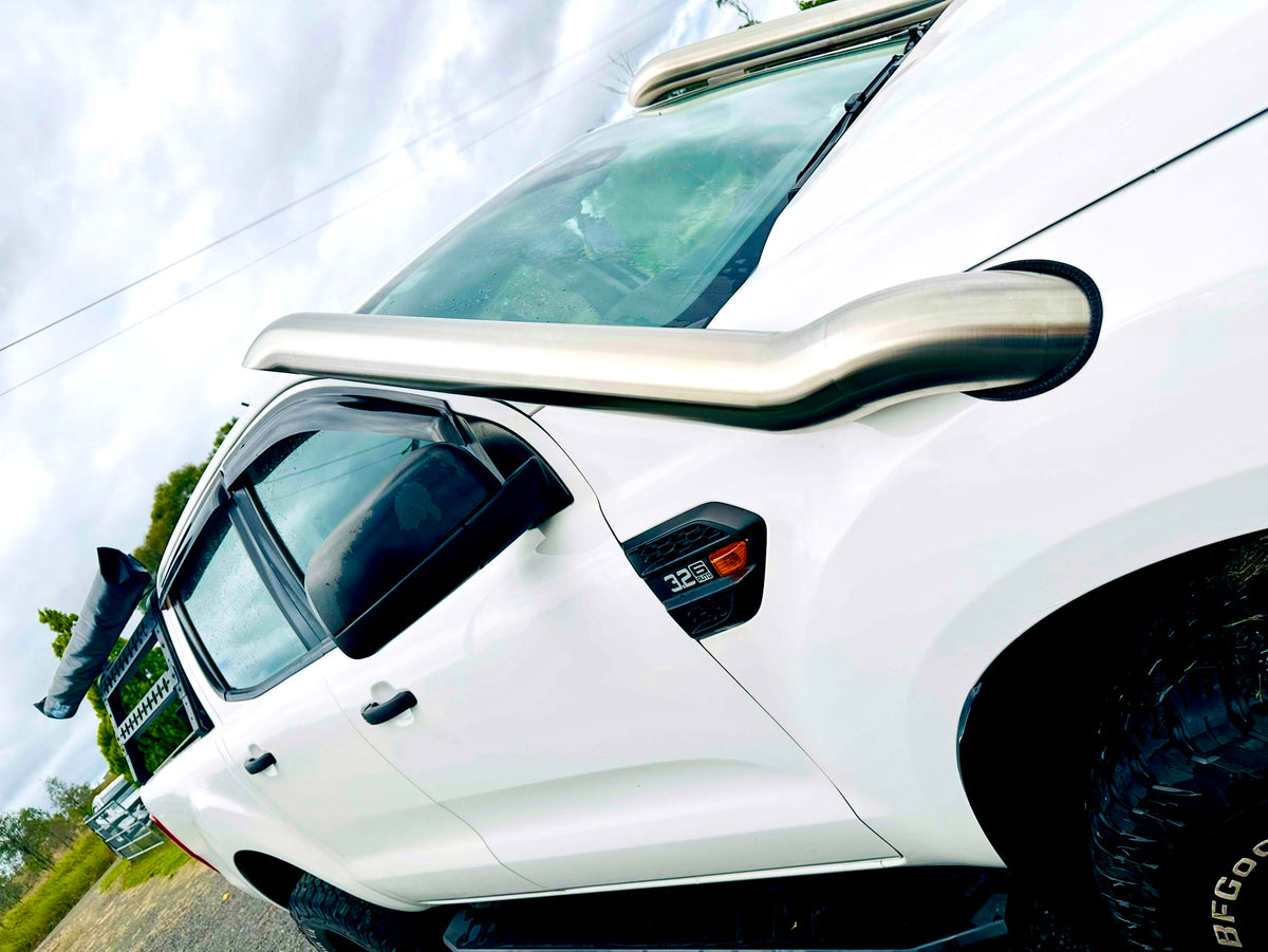 Ford PX Ranger (3.2lt) - Mid Entry DUAL Snorkels - Basic Weld Polished
