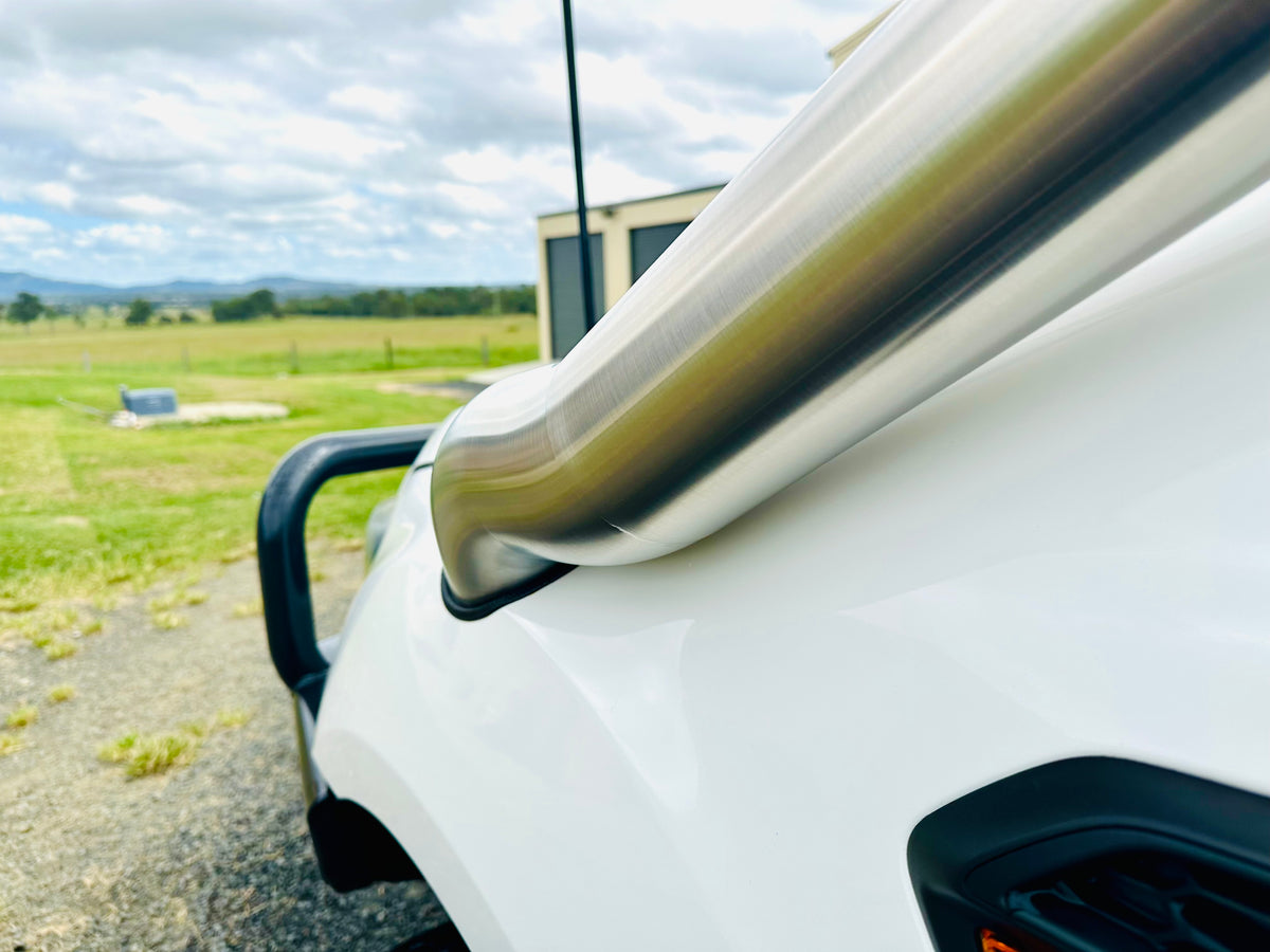 Ford PX Ranger (BI-Turbo WildTrak) - Mid Entry DUAL Snorkels - Basic Weld Polished