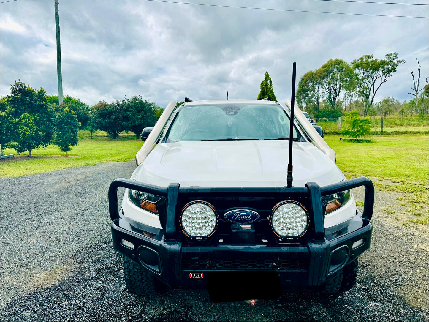 Ford PX Ranger (3.2lt) - Mid Entry DUAL Snorkels - Basic Weld Polished