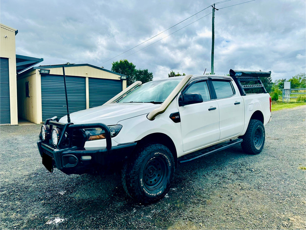 Ford PX Ranger (BI-Turbo WildTrak) - Mid Entry DUAL Snorkels - Basic Weld Polished