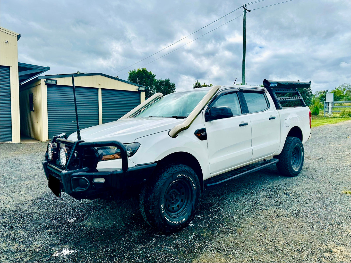 Ford PX Ranger (3.2lt) - Mid Entry DUAL Snorkels - Basic Weld Polished