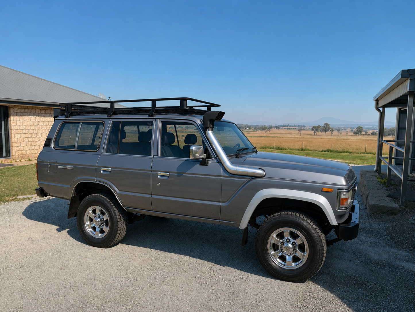 Toyota Landcruiser 60 Series 4" Recessed/Cover Up Snorkel with Ram Head