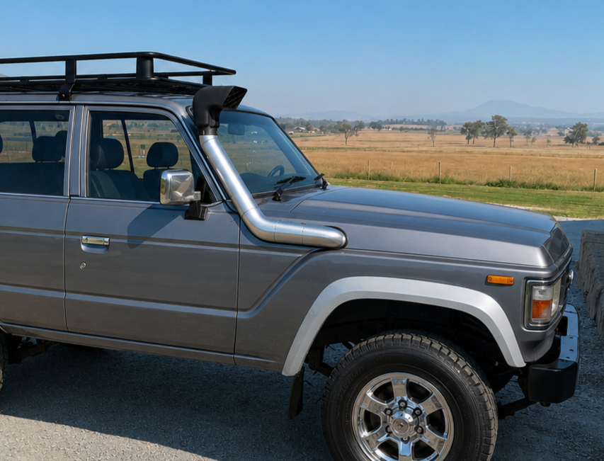 Toyota Landcruiser 60 Series 4" Recessed/Cover Up Snorkel with Ram Head