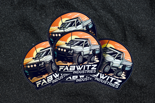 Fabwitz Beach Logo Sticker