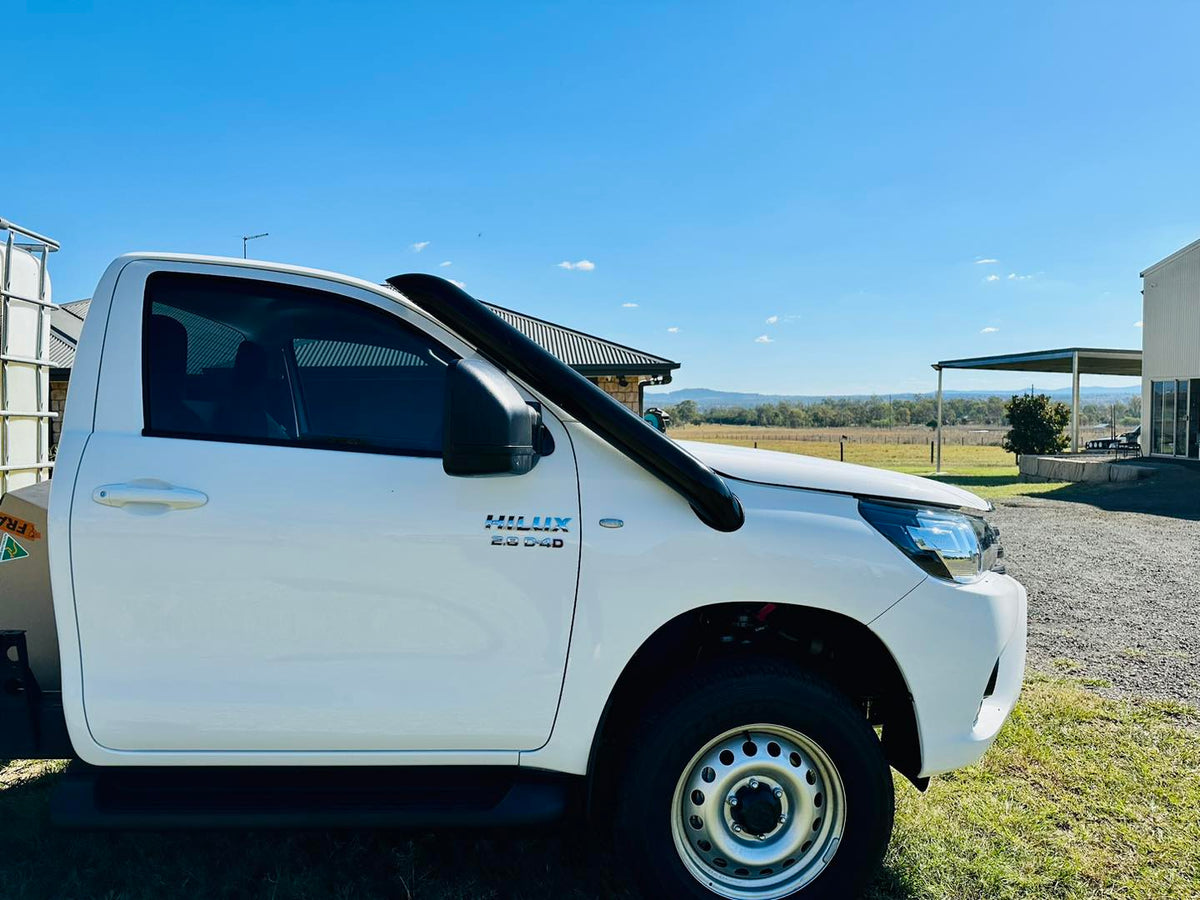 Toyota Hilux N80 - (2015 & Onward) - Short Entry DUAL Snorkels - Seamless Powder Coated