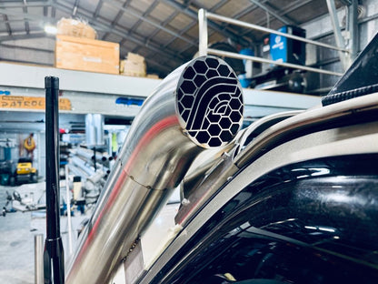 Nissan Patrol GU - 5" Short Entry Snorkel - Seamless Powder Coated