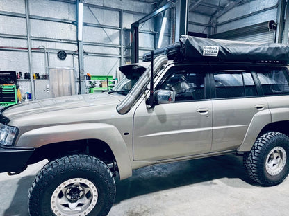 Nissan Patrol GU - 5" Short Entry Snorkel - Seamless Powder Coated