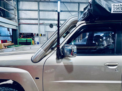 Nissan Patrol GU - 5" Short Entry Snorkel - Seamless Powder Coated