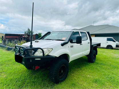 Toyota Hilux N70 - (2005 - 2014) - Mid Entry DUAL Snorkels - Basic Welded Powder Coated