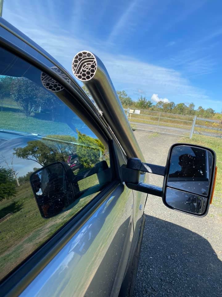 Mazda BT50 (2012 - 2020) - Mid Entry DUAL Snorkels - Seamless Powder Coated