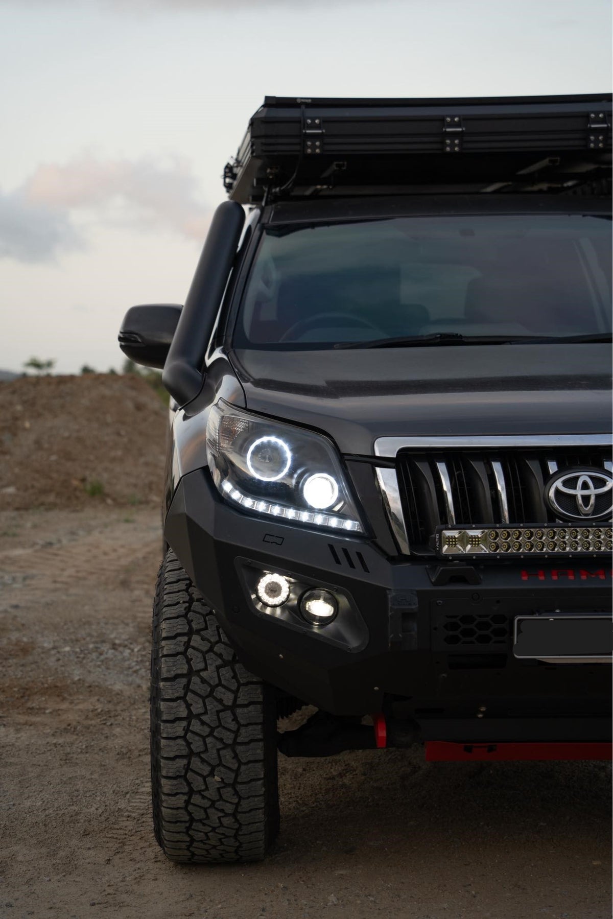 Toyota Landcruiser Prado - 150 Series - Mid Entry Snorkel - Seamless Powder Coated