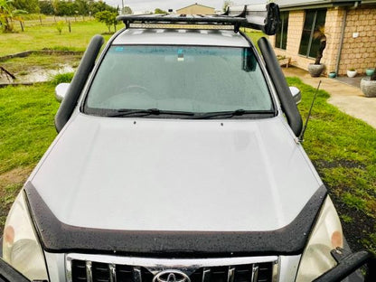 Toyota Prado - 120 Series DUALS - Short Entry Snorkels - Basic Weld Powder Coated