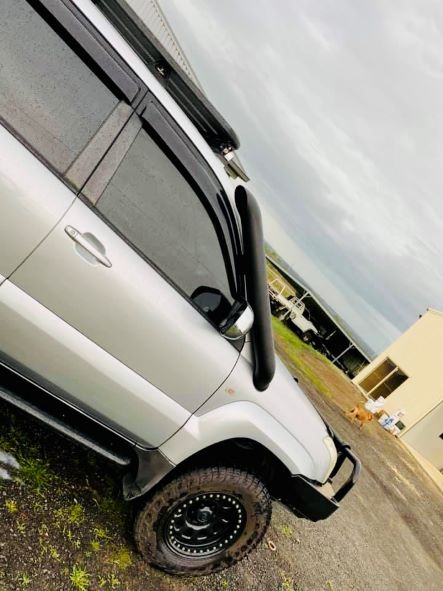 Toyota Prado - 120 Series DUALS - Short Entry Snorkels - Basic Weld Powder Coated