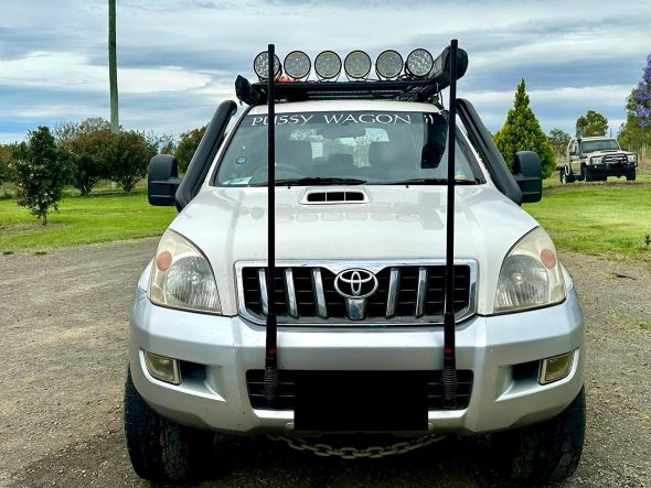 Toyota Landcruiser Prado - 120 Series DUALS - Short Entry Snorkels - Seamless Powder Coated