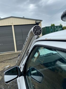 Nissan Patrol GU TB45 & TB48 - Petrol - Tapered Guard Entry Snorkel - Seamless Polished