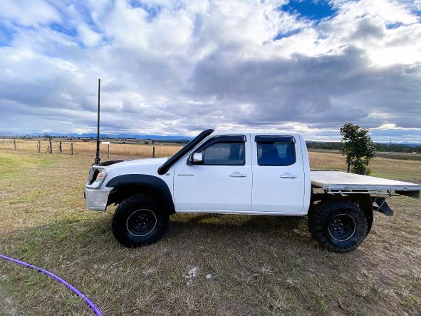 Mazda BT50 (2008 - 2011) - Short Entry DUAL Snorkels - Seamless Powder Coated