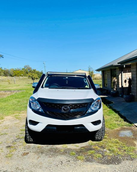 Mazda BT50 (2012 - 2020) - Mid Entry DUAL Snorkels - Seamless Powder Coated