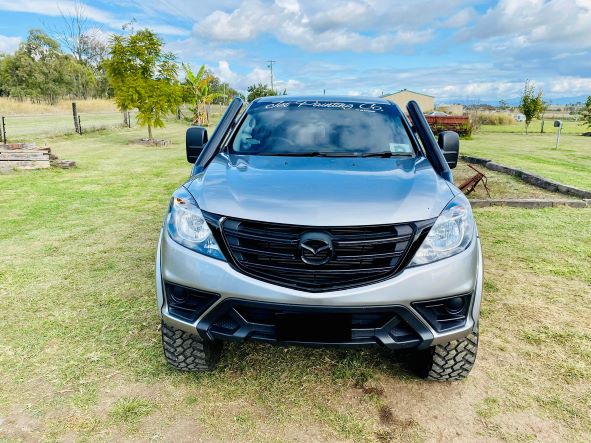 Mazda BT50 (2012 - 2020) - Mid Entry DUAL Snorkels - Seamless Powder Coated