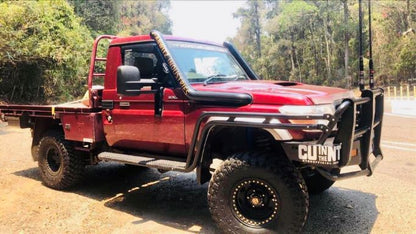 Toyota Landcruiser (2007-2023) - VDJ 79/76 Series - 4" DUAL Snorkels - Basic Weld Powder Coated