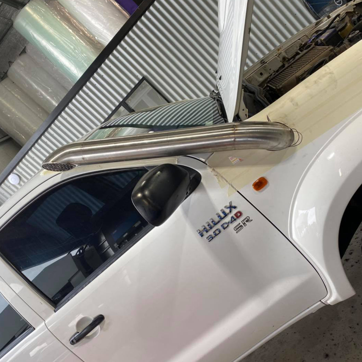 Toyota Hilux N70 - (2005 - 2014) - Short Entry Snorkel - Basic Weld Polished