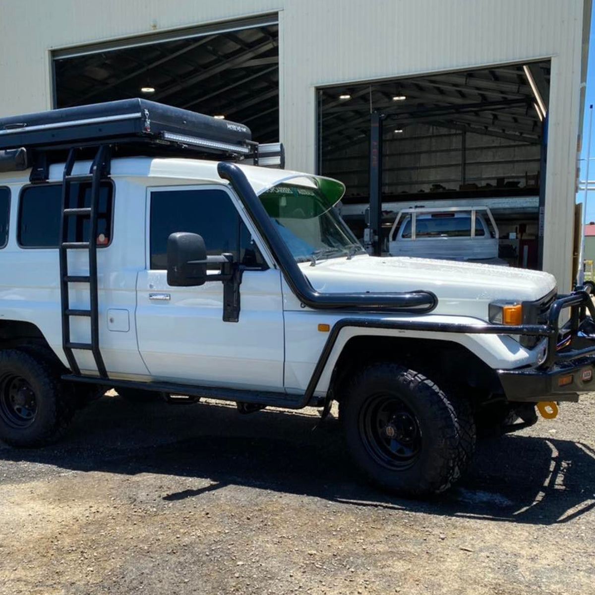 Toyota Landcruiser - 75 series - 4" DUAL Snorkels - Seamless Powder Coated