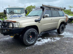 Nissan Patrol GU S1-4 - Cover up / Rounded Guard Entry Snorkel - with Ram Head - Seamless Powder Coated