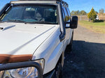 Nissan Patrol GU S1-4 - DUALS - Cover up / Rounded Guard Entry Snorkels - Seamless Powder Coated