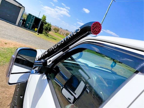 Nissan Patrol GU S4 - DUALS - Tapered Guard Entry Snorkels - Seamless Powder Coated