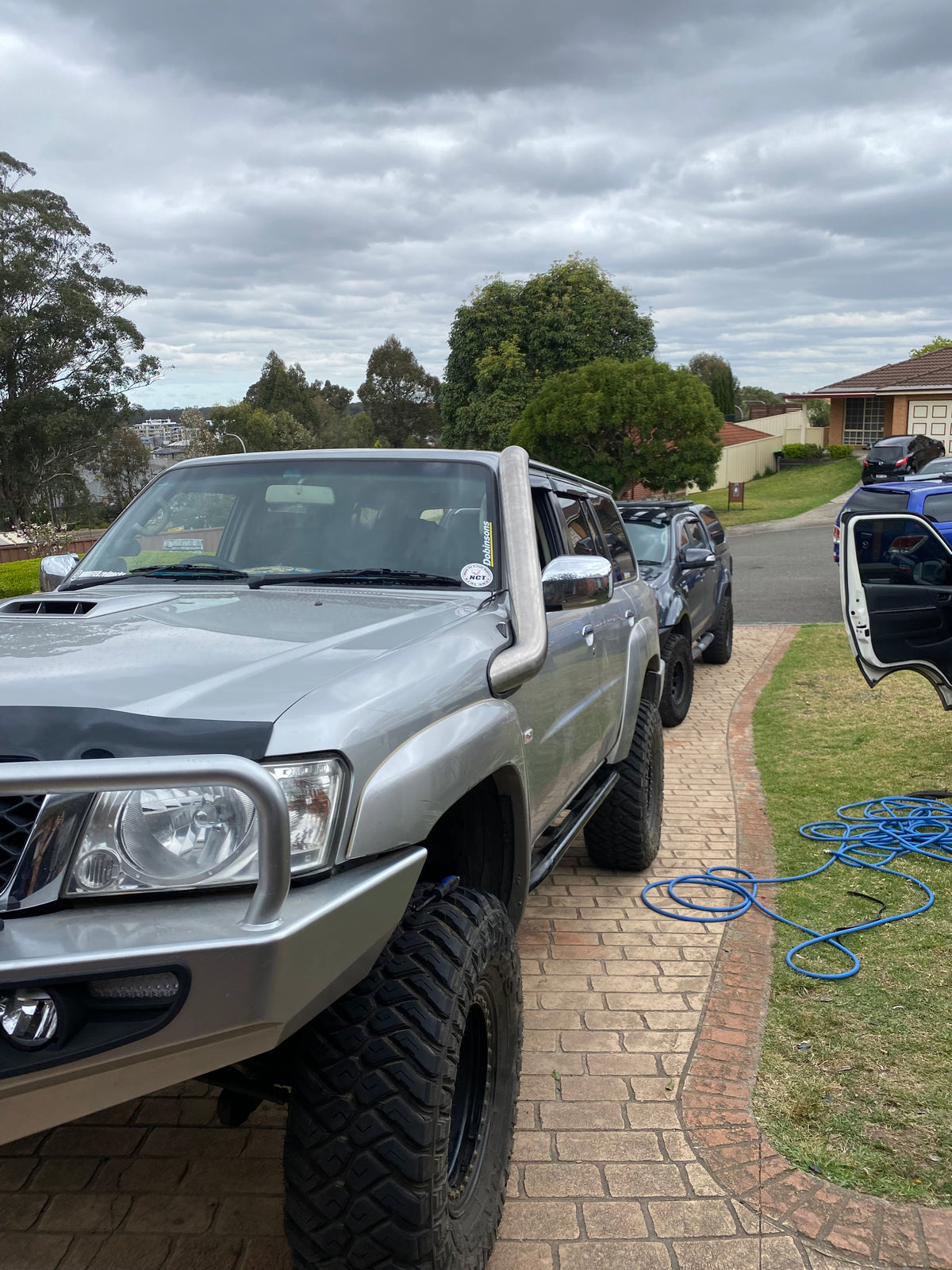 Nissan Patrol GU S1-4 - Tapered Guard Entry Snorkel - Seamless Polished