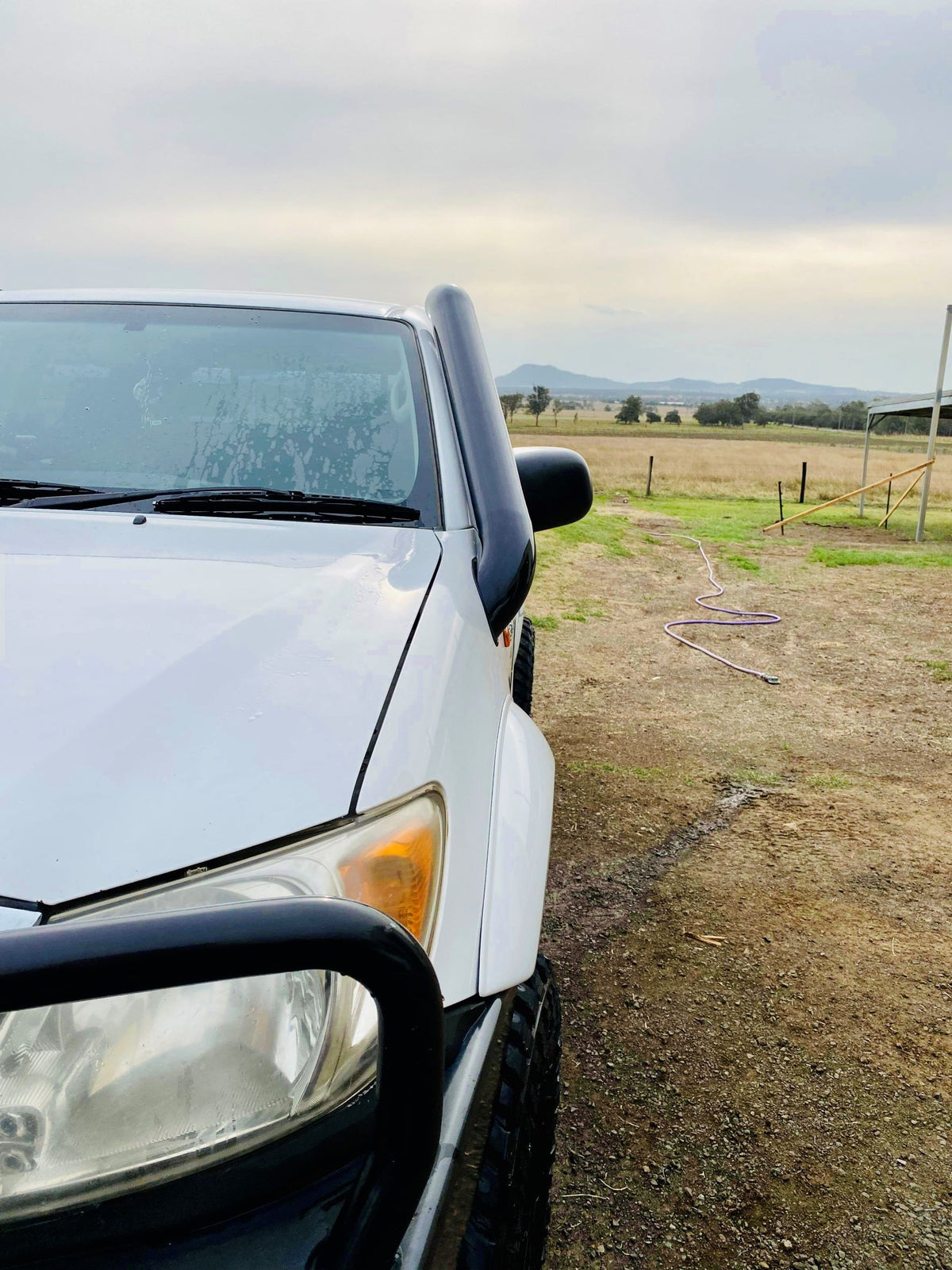 Toyota Hilux N70 - (2005 - 2014) - Short Entry DUAL Snorkels - Seamless Powder Coated