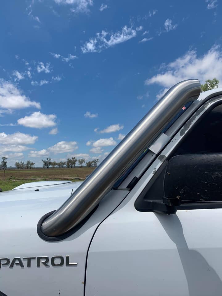 Nissan Patrol GU TB45 & TB48 - Short Entry Snorkel - Seamless Polished