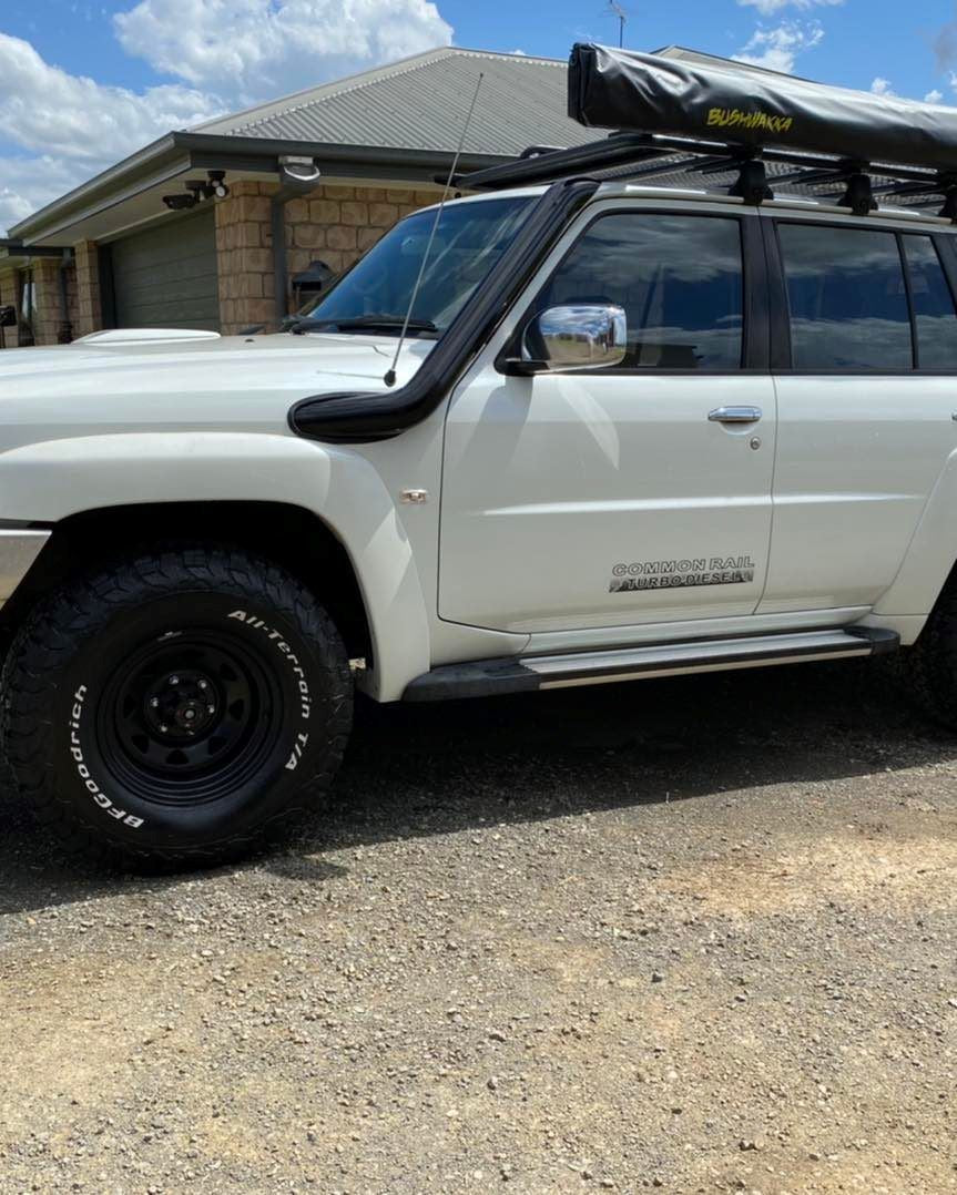 Nissan Patrol GU S1-4 - Tapered Guard Entry Snorkel - Seamless Powder Coated