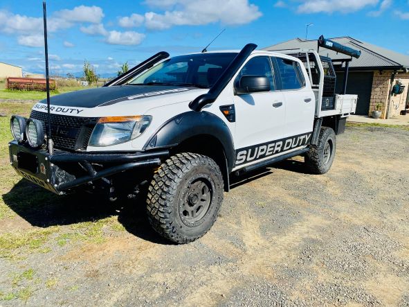 Ford PX Ranger (BI-Turbo WildTrak) - Mid Entry DUAL Snorkels - Seamless Powder Coated