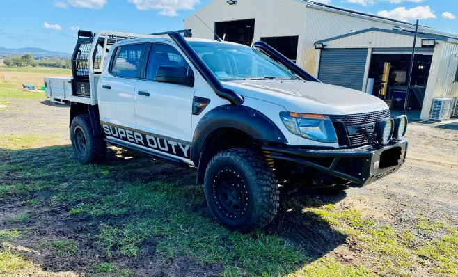 Ford PX Ranger (BI-Turbo WildTrak) - Mid Entry DUAL Snorkels - Seamless Powder Coated