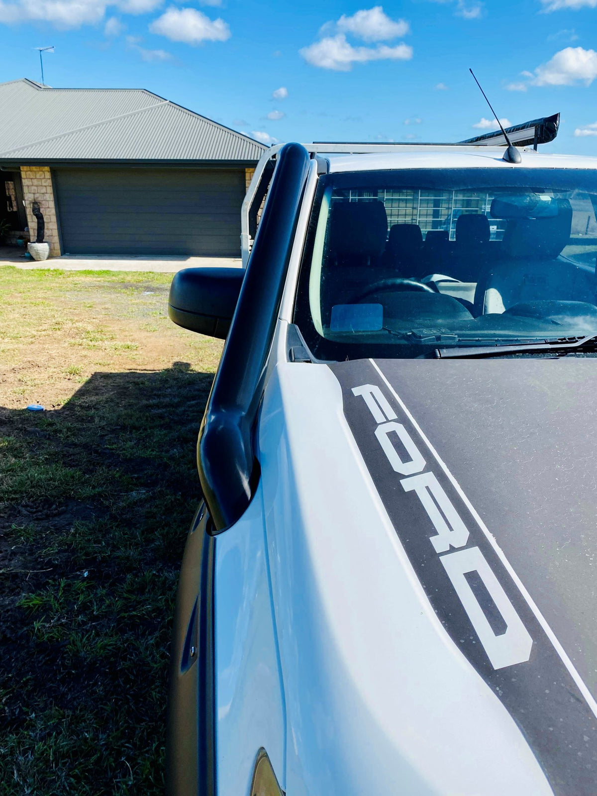 Ford PX Ranger (BI-Turbo WildTrak) - Mid Entry DUAL Snorkels - Seamless Powder Coated