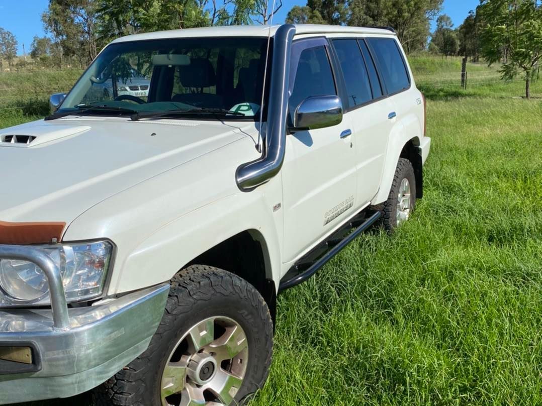 Nissan Patrol GU S1-4 - Cover up / Rounded Guard Entry Snorkel - Basic Weld Polished